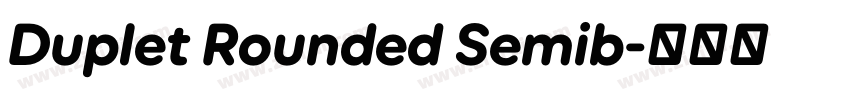 Duplet Rounded Semib字体转换